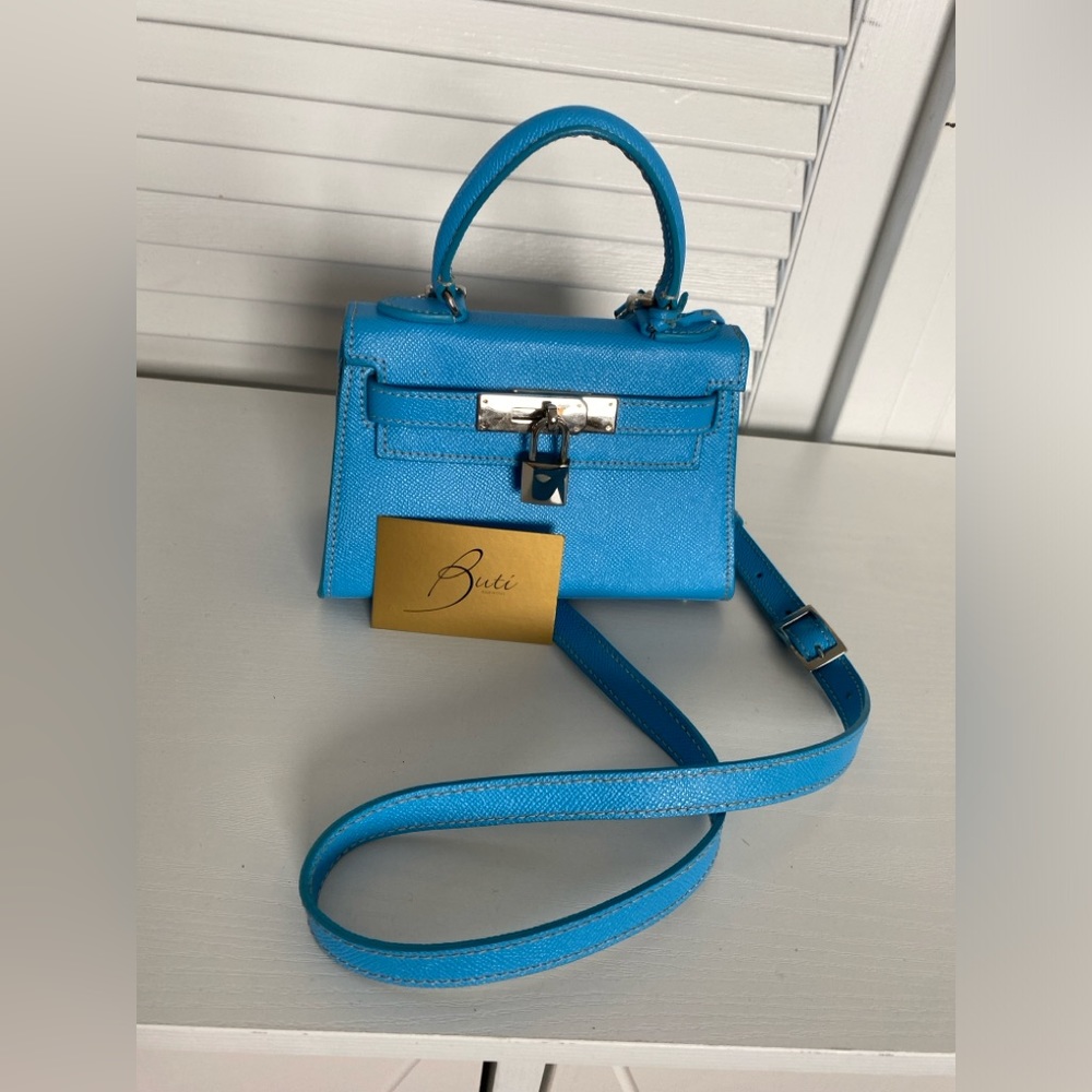 Buti Mini Kelly - Blue bag hand made in Italy